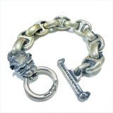 Bulldog With Chiseled Loop Smooth Anchor Links & H.W.O Bracelet