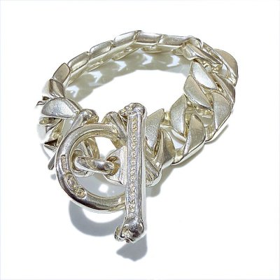 画像2: Cuban Chain With Skull T-bar & O-ring Bracelet 