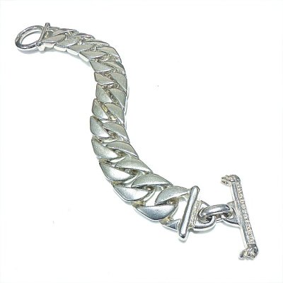 画像1: Cuban Chain With Skull T-bar & O-ring Bracelet 