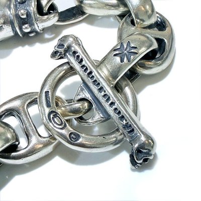 画像10: 2Studs Bolo Neck Panthers With Maltese H.W.O & Smooth Anchor Links Bracelet 