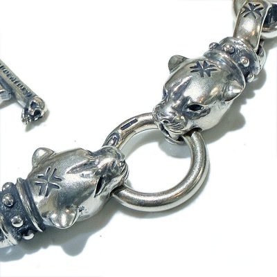 画像6: 2Studs Bolo Neck Panthers With Maltese H.W.O & Smooth Anchor Links Bracelet 