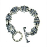 Boat Neck Old Bulldog With Boat Chain Links Bracelet 