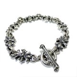 Both Side Small Gothic Cross Links Bracelet