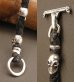 画像3: Quarter 7Skulls braid leather bracelet (3)