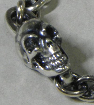 画像4: Quarter Skull On Quarter Chain Bracelet