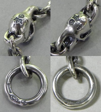 画像5: Quarter Skull On Quarter Chain Bracelet