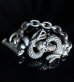 画像2: Skull On Snake & Chain Links Bracelet (2)