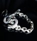 画像3: Skull On Snake & Chain Links Bracelet