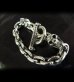 画像5: 2Skulls With Small Oval Chain Links Bracelet