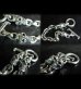 画像7: 2Skulls With Small Oval Chain Links Bracelet