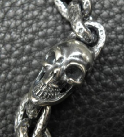 画像12: Single Skull With Small Oval Chain Links Bracelet