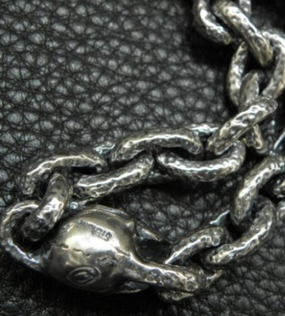 画像8: Single Skull With Small Oval Chain Links Bracelet