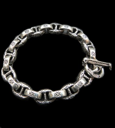 画像2: Quarter H.W.O & Chiseled Anchor Links Bracelet