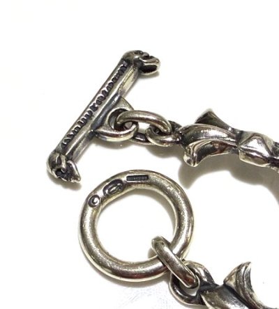 画像4: Gothic Grooved Flare Links Bracelet