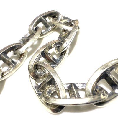 画像2: Half Double Triangle Anchor Chain Links Bracelet