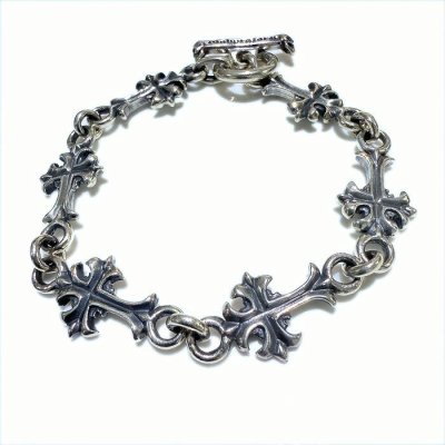 画像1: 1/16 Grooved Cross Links Bracelet