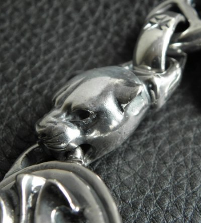 画像12: Sculpted Oval With 2 Panthers & H.W.O Links Bracelet