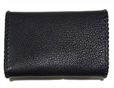 画像6: Buffalo Leather Coin & Card Case With Zipper (Black)