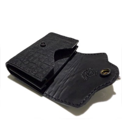 画像6: Elephant Leather Coin Card Case (Skull Button,Elephant Liner)