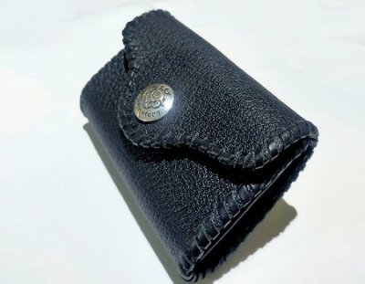 画像7: Buffalo Leather Coin & Card Case (Black)
