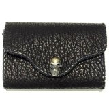 Shark Leather Coin Card Case With Lacing