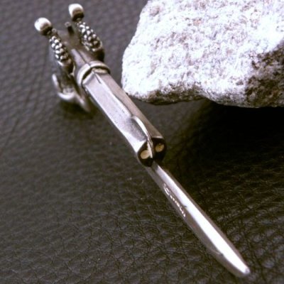 画像11: Double Barrel 50 Caliber Pistol Knife Pendant