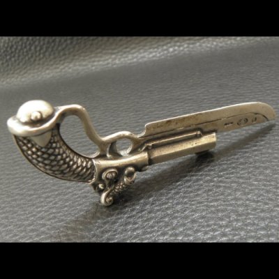 画像3: Double Barrel 50 Caliber Pistol Knife Pendant