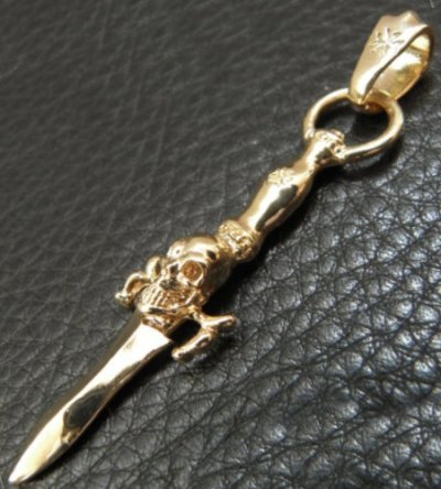 画像7: 10k Quarter Dagger With Skull Pendant With Classic H.W.O