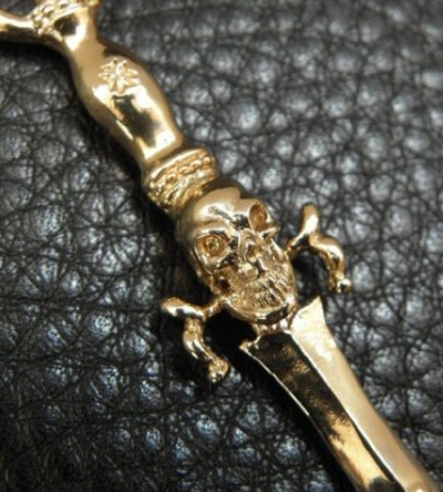 画像4: 10k Quarter Dagger With Skull Pendant With Classic H.W.O