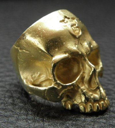 画像19: 10k Gold Large Skull Without Jaw Ring (Mat Color  Finish)