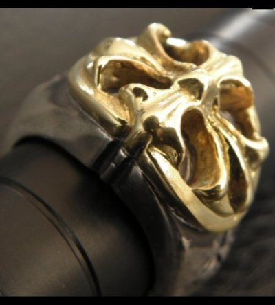 画像16: 10k Gold Cross Oval On Silver Ring