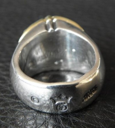画像6: 10k Gold Cross Oval On Silver Ring