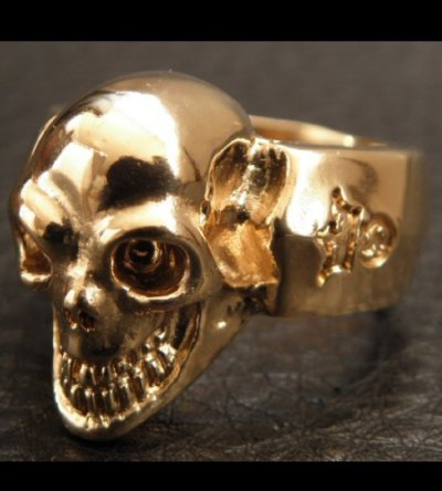 画像4: Gold Single Skull Ring