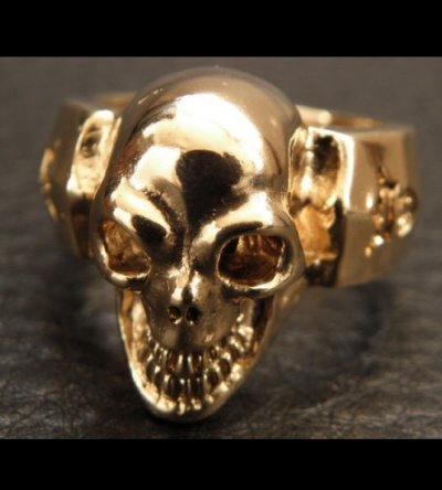 画像3: Gold Single Skull Ring