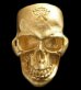 画像1: Gold Large Skull Ring With Jaw (Mat Color Finish) (1)