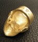 画像2: Gold Large Skull Ring With Jaw (Mat Color Finish) (2)