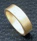 画像3: 10k Gold Flat Bar Ring With Out Maltese Cross (Pure Gold Color Finish) (3)