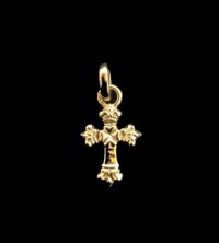 10k 1/64 Long 4 Heart Crown Cross Pendant