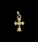 画像1: 10k 1/64 Long 4 Heart Crown Cross Pendant (1)