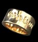 画像1: 10k Gold Wide Gaboratory Cigar Band Ring (1)
