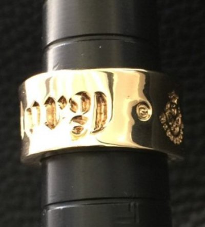 画像2: 10k Gold Wide Gaboratory Cigar Band Ring