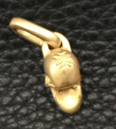 画像8: 10k Green Gold Quarter Single Skull Pendant (Mud Finish)