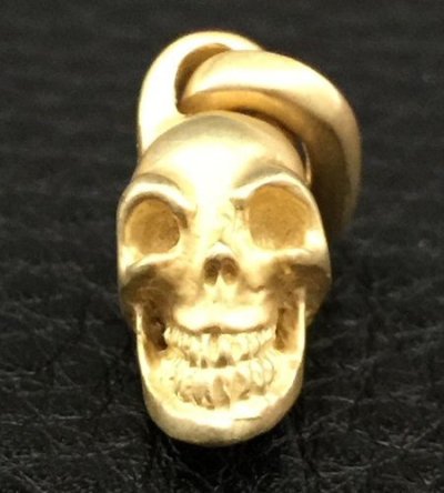 画像5: 10k Green Gold Quarter Single Skull Pendant (Mud Finish)