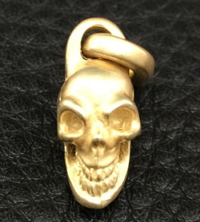 画像3: 10k Green Gold Quarter Single Skull Pendant (Mud Finish)