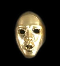 10k Gold Face Pendant (Mud Green Gold Finish)