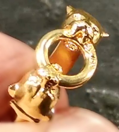 画像7: 10k Gold 1/9 Panther Triangle Wire Bangle Ring