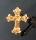 画像4: 10k Gold 1/128 4Heart Long Crown Cross Pierce