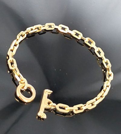画像1: 14k Gold 4.3Chain & 1/16 T-bar Bracelet