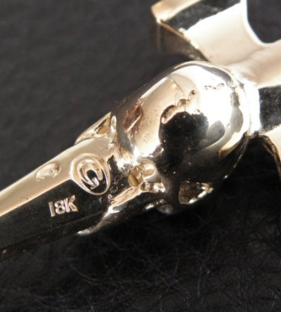 画像11: 18k Gold Single Skull Dagger Square Bottom Pendant