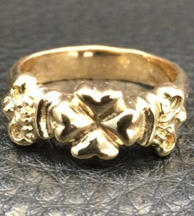 画像2: Gold Small 4Heart Crown Ring